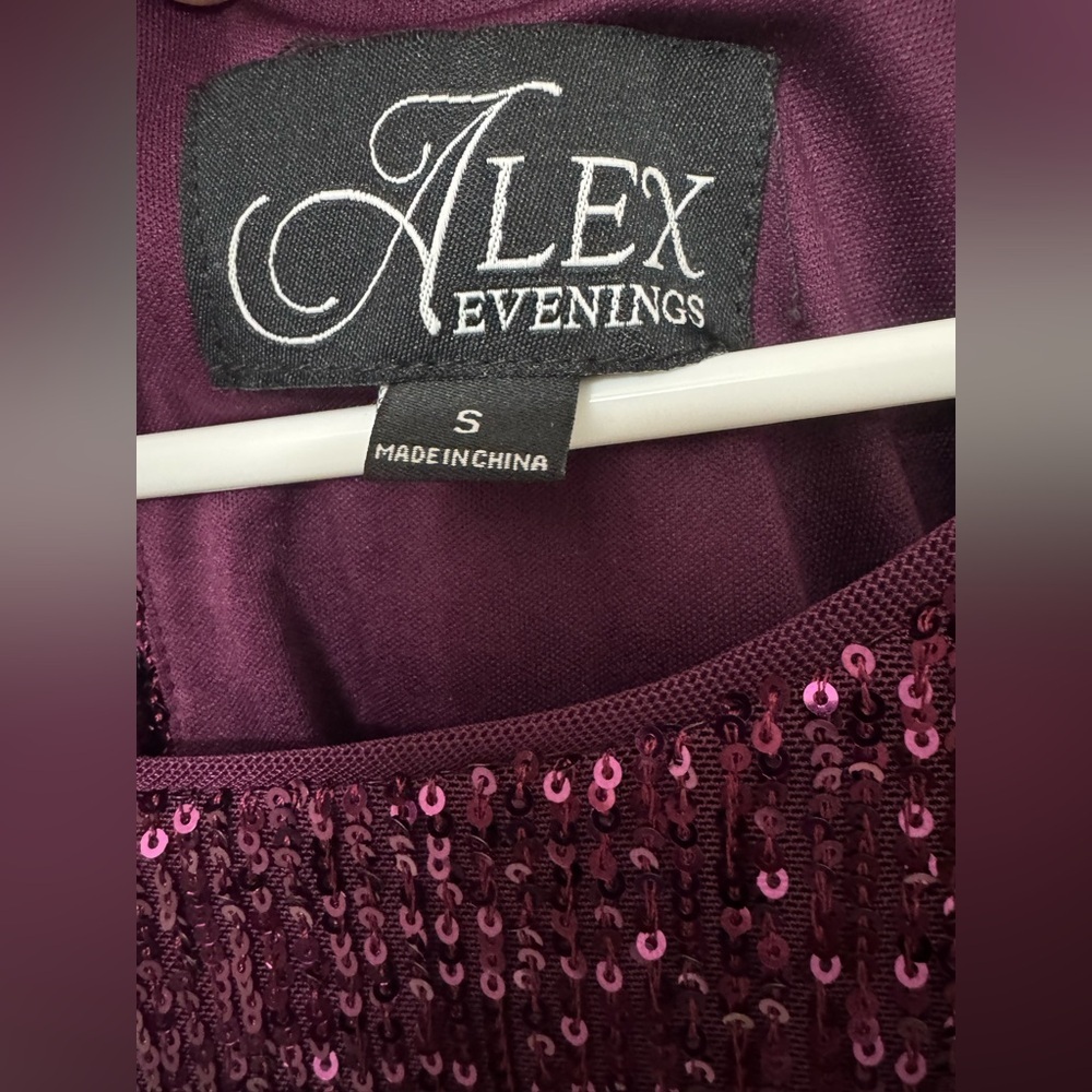 Alex Evenings Purple Sequin Top NWT - Picture 3 of 5